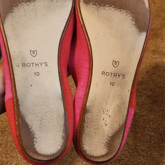 Rothy's X Marta Ferri Flats Flame Azalea Colorblock Especial Edition Retired - Picture 7 of 15